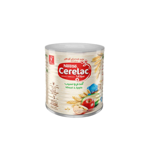 سرلاک گندم و سیب به همراه شیر