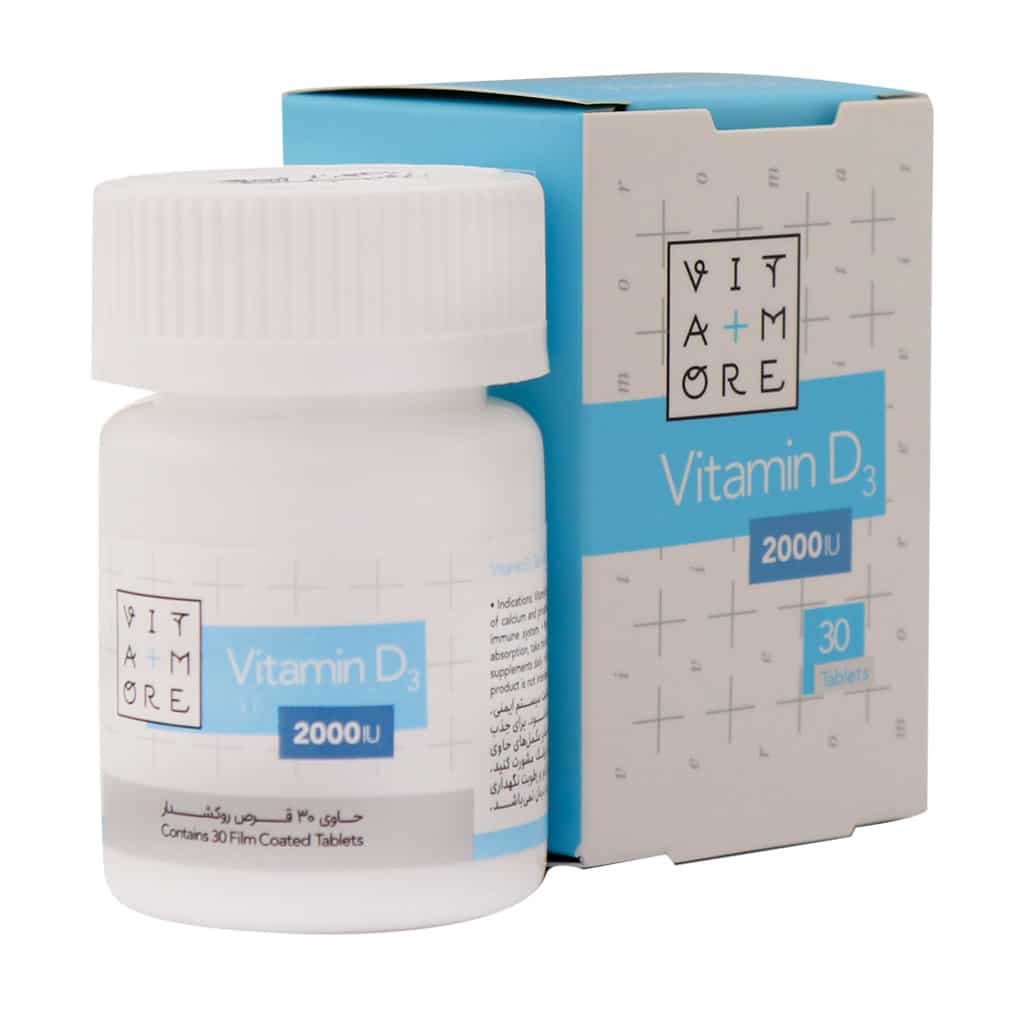 قرص ویتامین D3 2000 واحد ویتامور 30 عدد - Image 2