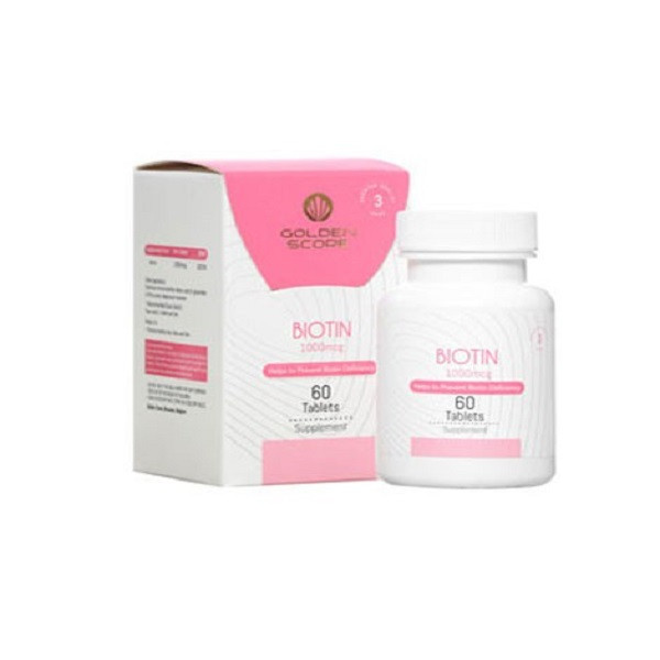 قرص بیوتین 1000 میکروگرم گلدن اسکور 60 عددی