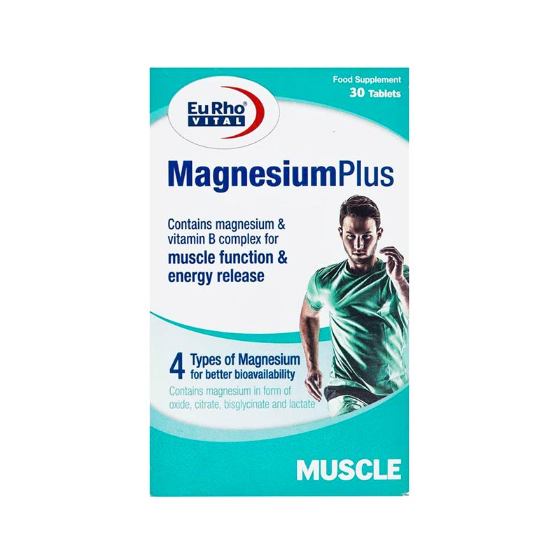 قرص منيزيم پلاس (کمک به سيستم عصبي وعظلاني) يوروويتال30عددی
