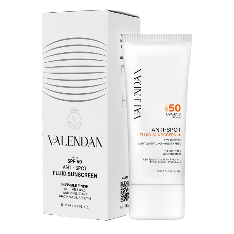 فلوئید ضد آفتاب ضد لک بی رنگ SPF50 ولندان 50 میلی لیتر